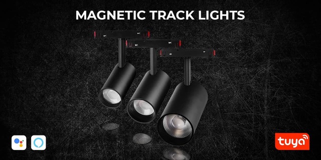 Professional MIBOXER magnetic track lights for business settings with Tuya Smart App compatibility